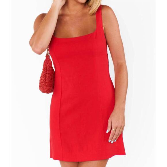SHOW ME YOUR MUMU Dresses & Skirts - NEW SHOW ME YOUR MUMU steph mini dress in red linen